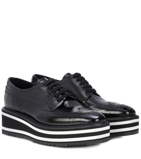 prada black brogie|prada brogues.